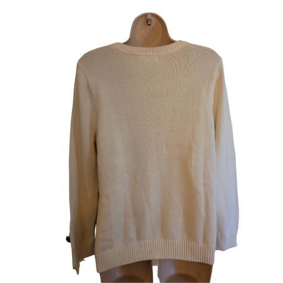 Charter Club Multi Color Striped Crew Neck Sweater Size Large - Picture 2 of 2